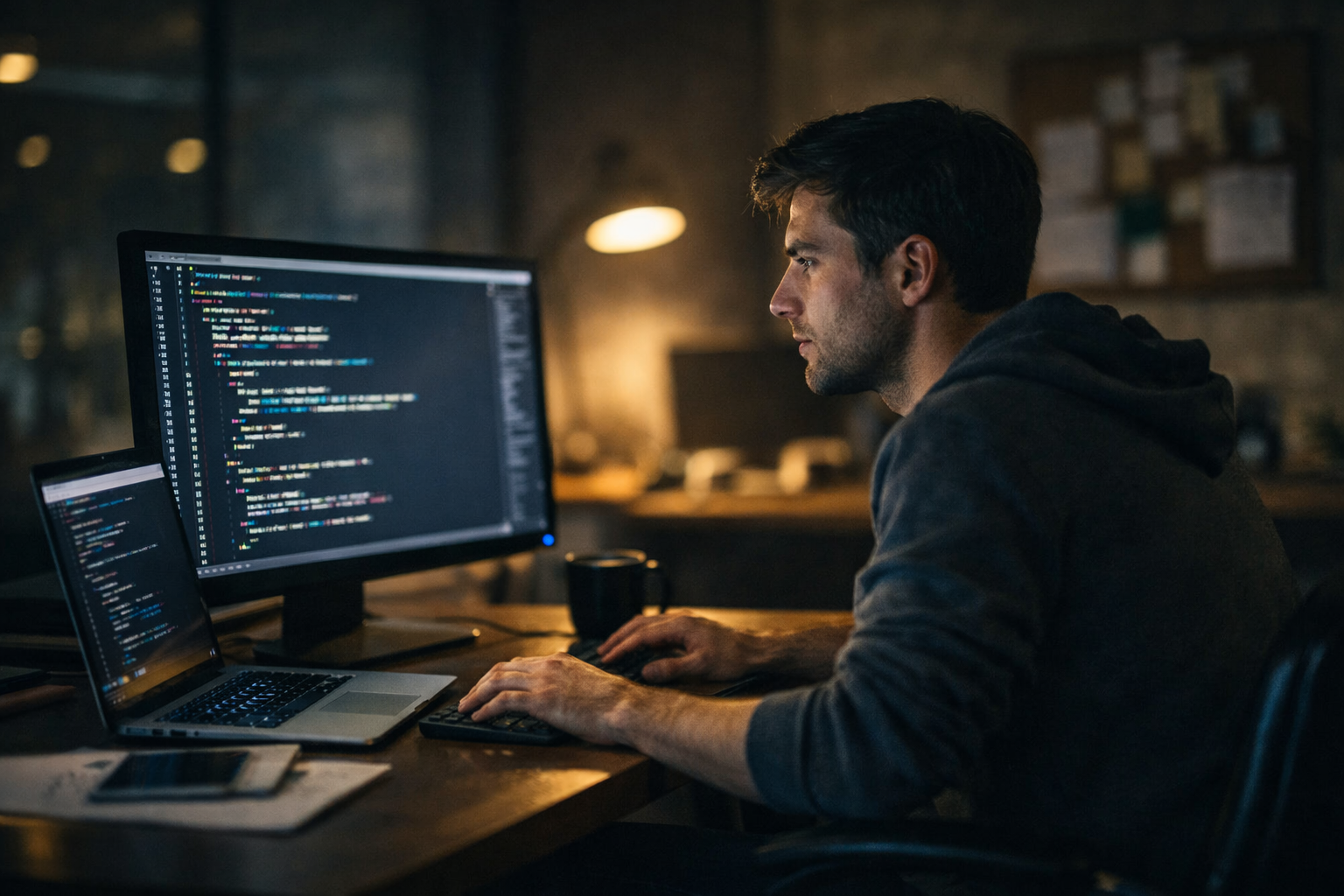 Developer working